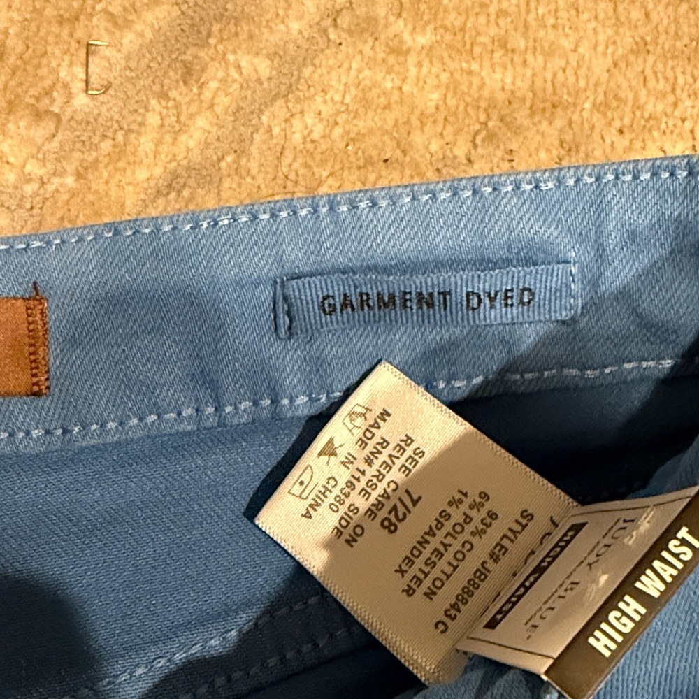 Judy Blue Wide Leg Crop high rise Garment Dyed sky Blue Jeans brand new size 28 - Picture 6 of 12